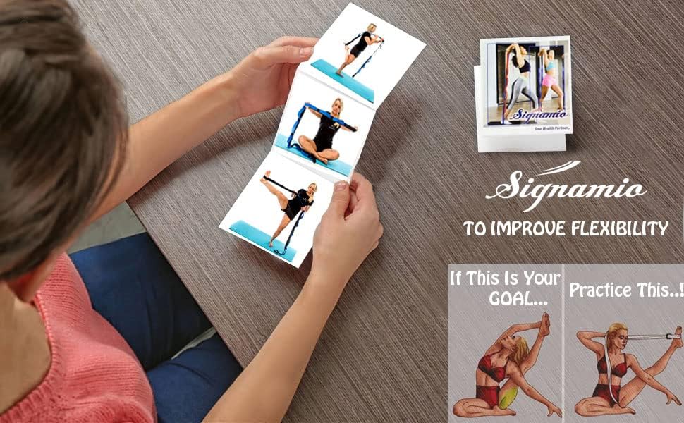 Signamio unisex јога појас за жени и мажи дополнително густо вежбање за вежбање јога фитнес 12-јамка-сино-црна боја
