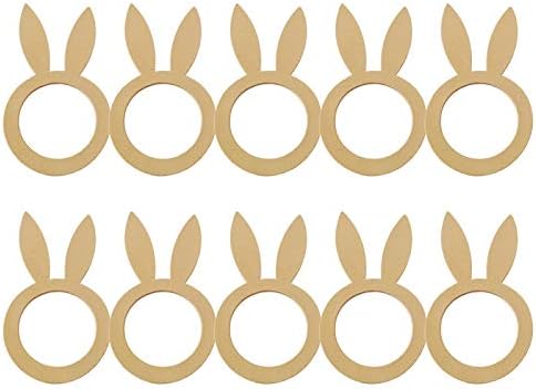 Новина салфетка зајак 10 парчиња DIY за украсување на дрво кујна рачно изработен прстен Велигденски украс за дома