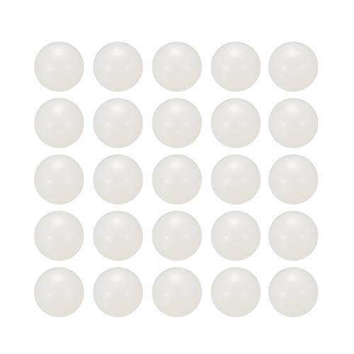 Uxcell 7/16-инчен PA најлон цврсти пластични топки, прецизна топка за лежиште 25 парчиња