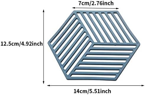 N/A 8PCS отпорен на топлина хексагон душек пијалок за готвење анти -лушпа, држач за кујна тенџере, исфрлена топла подлога