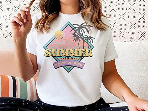 Ретро лето е кошула со умот, летен плажа за одмор за одмор за одмор