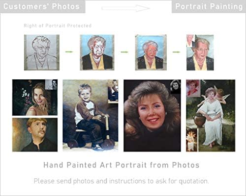Рачно изработено портрет сликарство на вашата сакана -Свртете ја фотографијата на уметнички портрет на семејство, родители, најблиски,