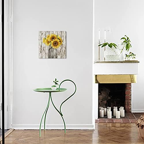 Hgtusjhc canvas wallидна уметност за спална соба сончоглед декор кујна кујна фарма куќа рустикална канцеларија врамени уметнички дела модерни цветни слики слики дома деко?