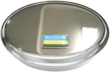 Тенка Гранична Република Руанда Знаме Овална Ситница Накит Кутија