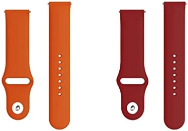 Еден ехелон Брза за часовници за часовници компатибилен со Mobvoi Ticwatch Pro 2020 Silicone Watch Strap со заклучување на копчињата, пакет