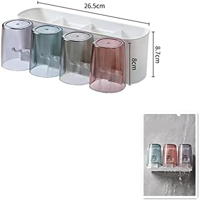 Чаши за складирање на четкички за заби бањи Balesид монтиран тип без удирање пластичен материјал