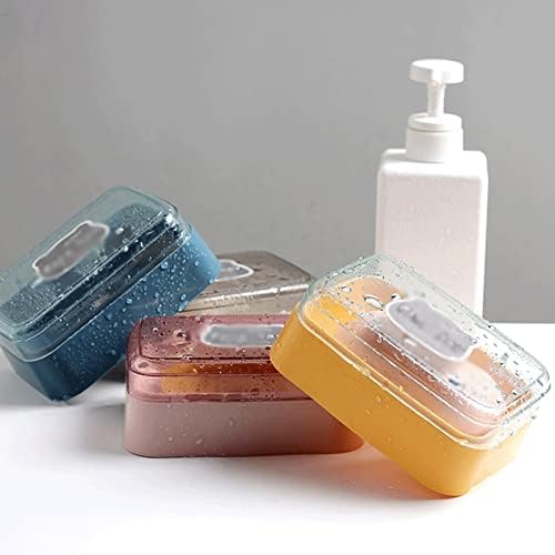 Amayyafzh сапун сапун сапунс Исклучителна пластична голема одводнување сапун сапун сапун сапун држач за сапун со чиста покривка.