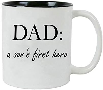 Тато: Првиот Херој На Синот-Мама: Првата Љубов На Синот-11-Унца Бела Сублимација Керамички Кафе Родители Кригла Во Собата