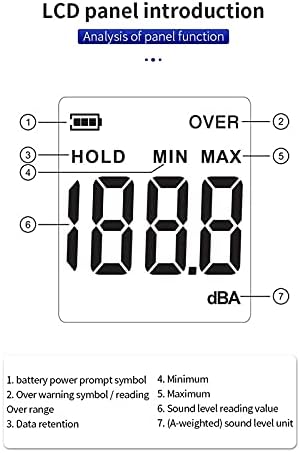WYFDP дигитален мерач на мерач на мерач на мерач на бучава Анализатор на бучава волумен на децибела за мониторинг Тестер за мерење