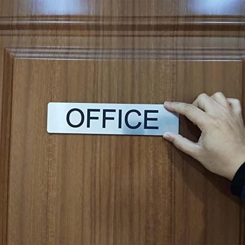 Канцелариски знак, знак за пластична плоча за деловна соба, лесна инсталација врата или wallид, 8,5x2 инчи