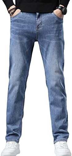 Мажите директно измиени ретро слаби тексас панталони Еластична половината патент тенок фармерки удобност се вклопуваат гроздобер велосипедисти панталони
