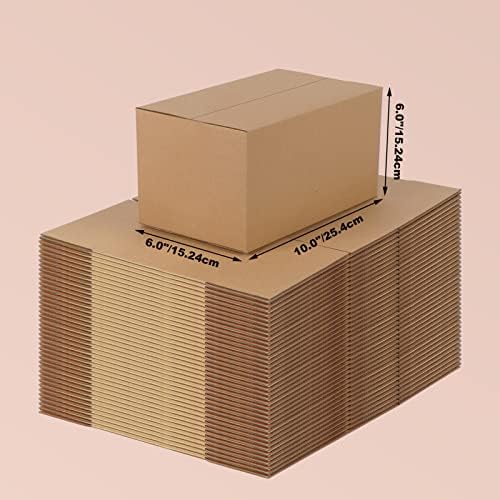 Еденселејк 25 Пакување 11 х 6 х 6 и 40 Пакување 10х6х6 инчи Кутии За Испорака Брановидни Картонски Кутии