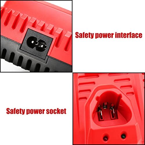 BECDXPal 12v М12 Полнач За Батерии Замена За Милвоки М12 Полнач 48-59-2401, Компатибилен Со Милвоки М12 Литиум 12V XC Батерија 48-11-2402