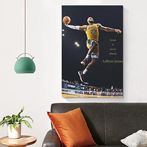 Инспиративен постер за спортови на кошаркарски спортови на Калуу Леброн Jamesејмс