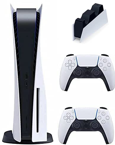 PlayStation 5 диск верзија PS5 Конзола - Дополнителен контролер со станица за полнење DualSense, 4K -ТВ игри, излез од 120Hz 8K,