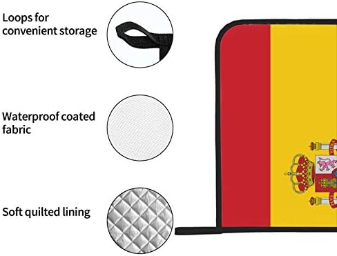 Високо детално знаме Шпанија кујнски крпи и држачи за тенџере постави држачи за отпорни на топлина 2 парчиња Potholder 8 × 8 инчи за готвење
