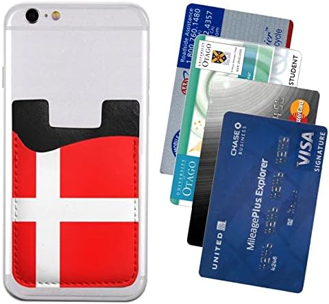 Данска Данска датотека со телефонски картички PU кожен кредитен картички за лична карта торбичка 3М лепила за сите паметни телефони за сите паметни
