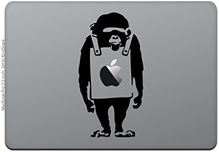 Kindубезна продавница MacBook Pro 13/15 /12 Налепница за налепници MacBook Monkey Banksy Monkey 15 Црна M779-15-B