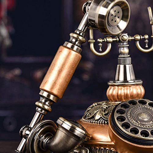 UXZDX CUJUX Телефон - Класичен гроздобер ретро телефон, старомоден ротари телефонски ротирачки бирање антички фикс