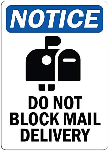 Известување - Известување Не блокирајте го знакот за испорака на пошта со симбол | Знак за малопродажба на налепници на етикета