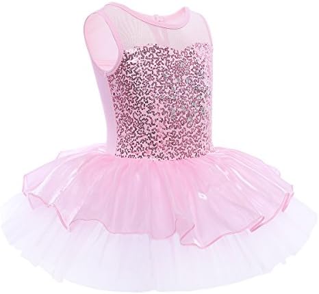 iiniim девојки балетски туту фустан леотарски здолниште балерина танцувачка облека за лизгање облека детска облека