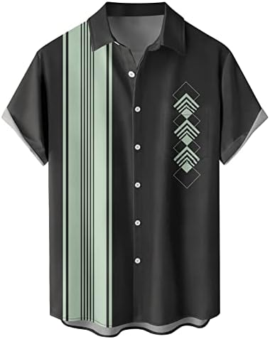 Bmisegm летен маж фустан кошула маички печатени кошули со кратки ракави копче надолу кошули со кошули за мажи за мажи