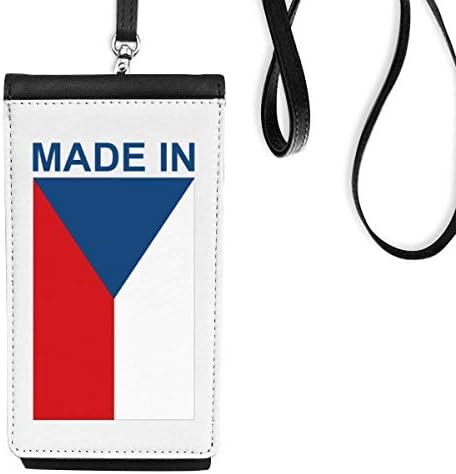 Направено во чешката земја Loveубовен телефон паричник чанта што виси мобилна торбичка црн џеб