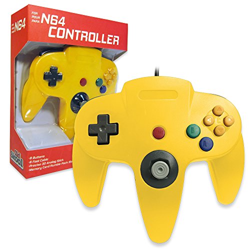 Стариот Skool Classic Wired Controller Joystick For Nintendo 64 N64 Систем за игри - жолта