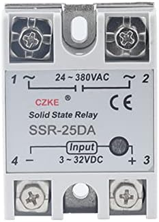 SNKB Solid State Relay SSR 10DA 25DA 40DA DC CONTROL AC бела школка единечна фаза без пластично покритие 3-32V влез DC 24-380V