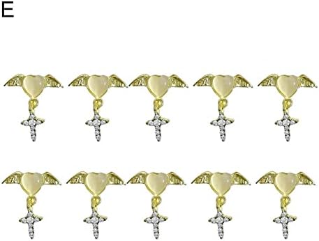 Накит за нокти од 10 парчиња Одлични издржливи маникир украси Цветни маникир шарм DIY NAIL ART Decoration Decorations Nail додатоци -