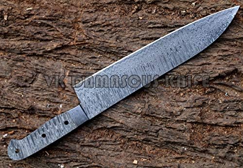 Рачно изработен нож за нож за готвачи во Дамаск, нож за нож од сечило со фиксиран нож од 15,00 инчи VK2031