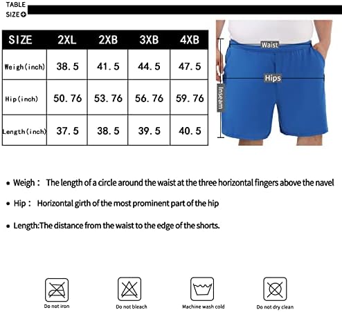 Машки атлетски шорцеви од Розмети 7 инчи Големи и високи суви вклопуваат спортски спортски салата за вежбање шорцеви со џебови со патенти