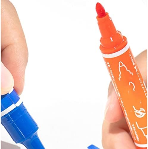 ZSEDP 12/18 бои маркер пенкало Поставете двојно глава студентска анимација цртање мрсна маркер деца сликање пенкала Училишна уметност