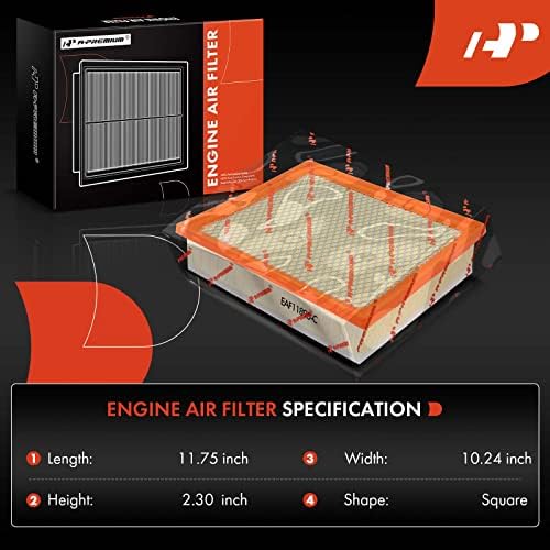 A-Premium 2-PC Filter Air Filter Компатибилен со моделите Toyota-Sequoia 2014-2022, Tacoma -2023, Tundra 2013-2021, 3.5L