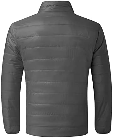 Машки палто, плус големина со долги ракави со долги ракави мажи кои се трендираат на активни зимски високи врат -јакни се вклопуваат цврста