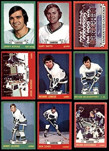 1973-74 О-пи-чин Ванкувер Канакс екипа постави Ванкувер Канакс VG/Ex Canucks