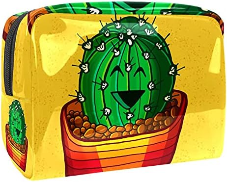 Водоотпорна Торбичка За Шминка Жолт Кактус Мексико Организатор На Торба За Шминка Патување Патент Тоалетна Торба Мала Козметичка Торба За Убавина