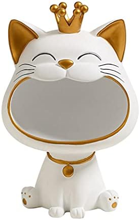 UXZDX Мачки Во Облик На Фиока За Складирање Креативен Декор За Складирање Украсување На Домашна Работна Површина Бели Среќни Мачки Трем Складирање