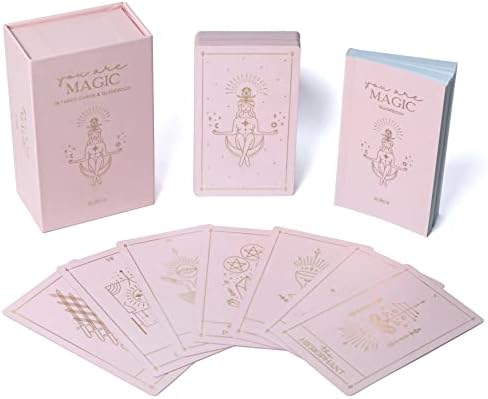 Сет на картички Soleia Tarot | 78 картички за злато фолија за почетници и експерти | Тарот картички со водич и Премиум кутија | Инспириран