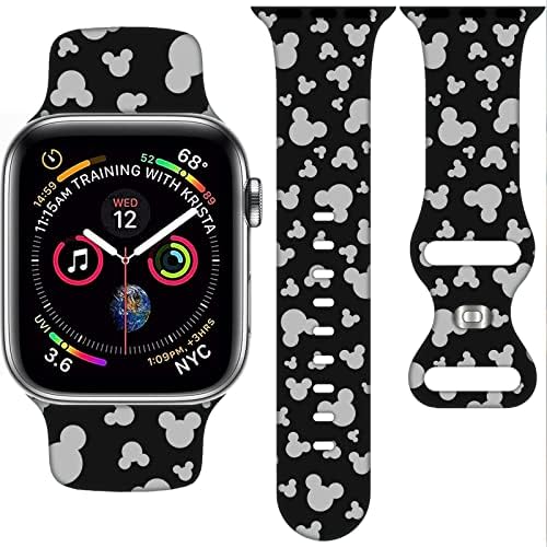 Цртано бенд за Apple Watch 38mm/40mm/41mm/42mm/44mm/45mm, бендови за Apple Watch SE Series 8 7 6 5 4 3, Silicone Iwatch Band For Women Child