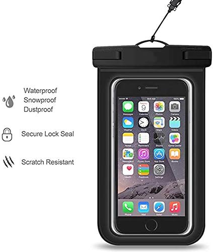 Росауи Универзална Водоотпорна Торбичка За Мобилни Телефони Сува Торба Со Јаже за iPhone Xs Max XR X 8 7 Плус 6S, Samsung Galaxy S10 Плус