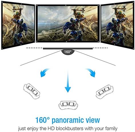 ZSEDP 150 инчи Проектор Платно крпа за преклопување на проекцијата на проекцијата на екранот на филмот за домашно кино за домашно
