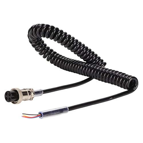 Замена на кабел за радио микрофон Gowenic CB/HAM, корисен кабел за микрофон со продолжение со преиспитан 4 пински конектор, радио -приносен