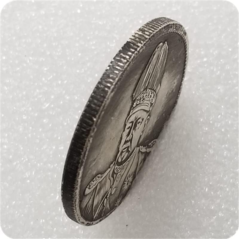 Антички Занаети Задебелени Кинески Хонгкс Зашилена Шапка Летечки Змеј Комеморативна Монета сребрен Долар #0269