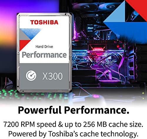 Toshiba X300 6tb Перформанси &засилувач; Игри 3.5-Инчен Внатрешен Хард Диск-CMR SATA 6.0 GB/s 7200 ВРТЕЖИ ВО МИНУТА 256 MB Кеш -