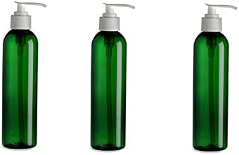 3 пакувања - 8 мл -зелена космо пластични шишиња - бела пумпа - за есенцијални масла, парфеми, производи за чистење - по природни фарми