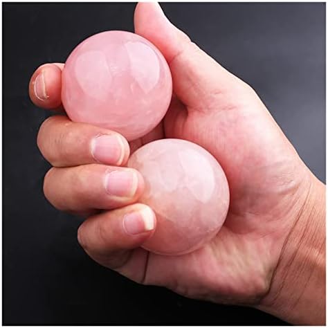 Доверба занаетчија природна полиран мазна розова розова кристална топка дома украс фенгшуи украси 1 парчиња баидичка топка полу-скапоцена