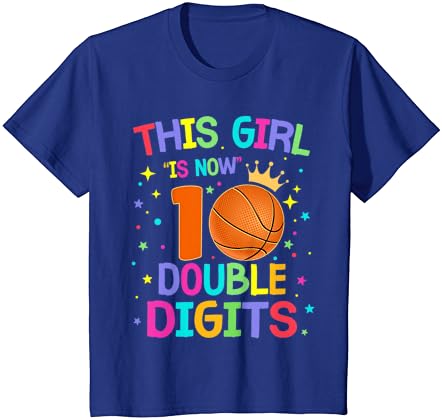 Оваа девојка сега е 10 двојни цифри 10-ти роденденска кошаркарска маица