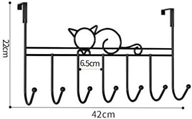 ДОИТОЛ Врата Кука Врата Закачалка Мачка Стил Метал Во Текот На Вратата Организатор 7 - Кука Решетката За Палта Капи Облеки Крпи Јакни Чанти Спална Соба Плакарот И Ба