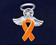 Ангел Портокалова лента иглички - Порта за свесност за портокалова лента за свесност за леукемија, карцином на бубрезите, мултиплекс склероза, рак на кожата и свесн